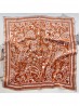 Silk Feeling Paisley Patterned Square Scarf