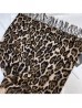 Soft Leopard Print Blanket Scarf
