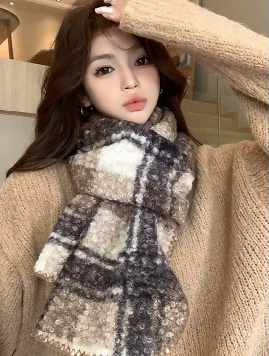 Warm Knitted Wool Soft Scarf 
