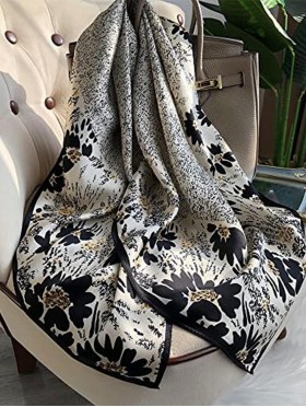 Premium Silk Feeling Floral Scarf