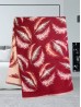 Reversible Feather Design Blanket Scarf Reversible Feather Design Blanket Scarf