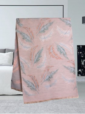 Reversible Feather Design Blanket Scarf