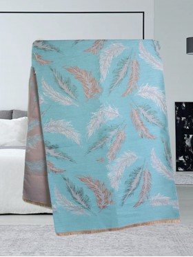 Reversible Feather Design Blanket Scarf