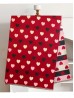Reversible Heart Design Blanket Scarf