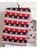 Reversible Heart Design Blanket Scarf