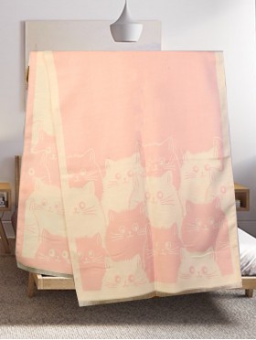 Cozy Cat Design Blanket Scarf