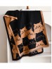 Cozy Cat Design Blanket Scarf