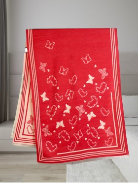 Butterfly & Hearts Design Blanket Scarf