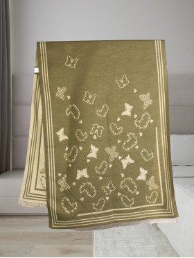 Butterfly & Hearts Design Blanket Scarf