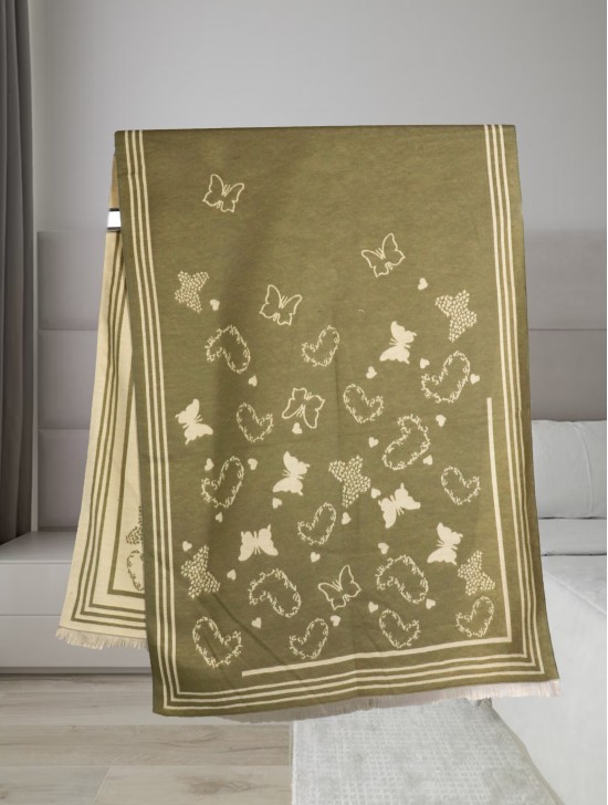 Butterfly & Hearts Design Blanket Scarf Butterfly & Hearts Design Blanket Scarf