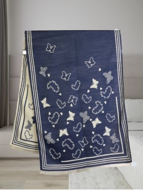 Butterfly & Hearts Design Blanket Scarf