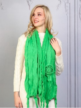 FLOWER AND RUFFLE SCARF