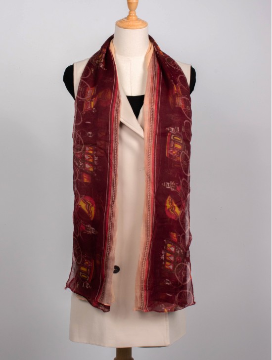 CARRIAGE LINEN SCARF