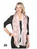 TWO LAYER CHIFFON CHAIN PRINT SCARF