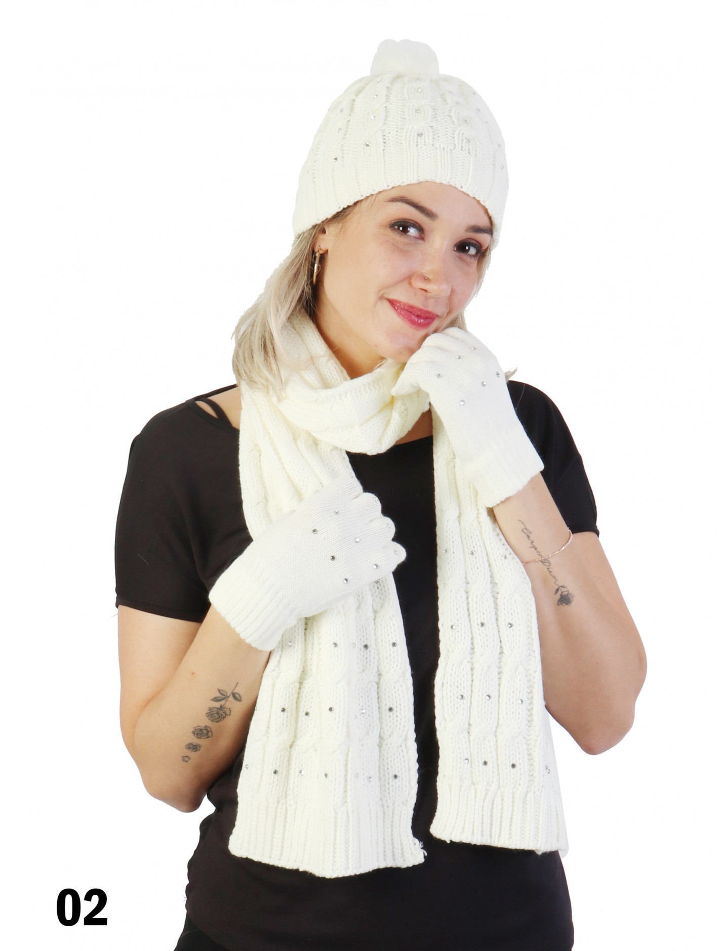 matching scarf and gloves