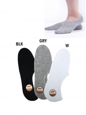 Unisex Cotton No-Show Liner Socks W Non Slip Ankle Grips 