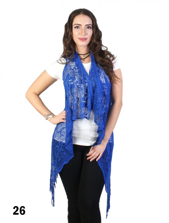 Lacy Fringe Draped Vest