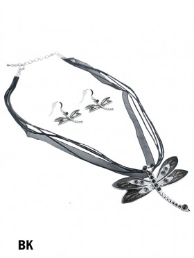 DRAGONFLY NECKLACE WITH EARRING SET