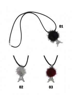 Rope Necklace W/ Paris Pendant