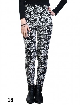 Velvet Blossom Flower Print Legging