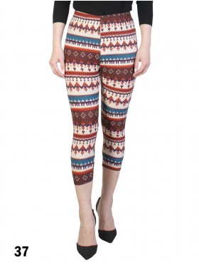 Tribal Print Capri Stretch Legging