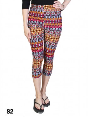 Tribal Print Stretch Capri