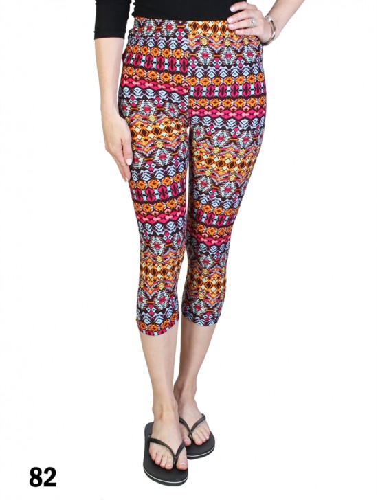 Tribal Print Stretch Capri