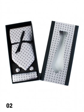 High End Small Drop Print Tie Set