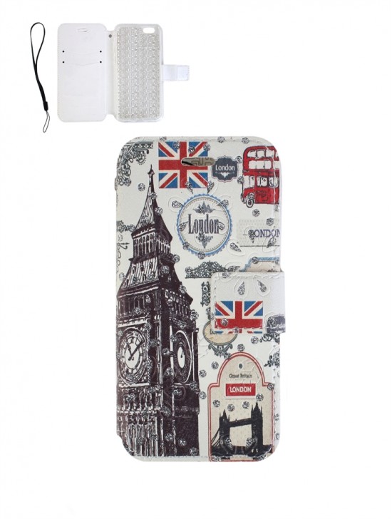 London Theme Rhinestone Cellphone (5.5