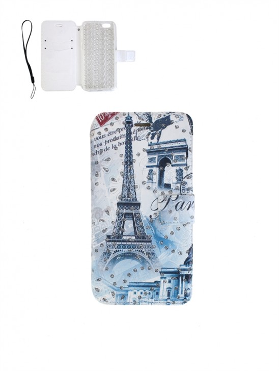 Paris Theme Rhinestone Cellphone Case-Eiffel Tower