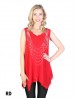 Arched Rhinestone Chiffon Top