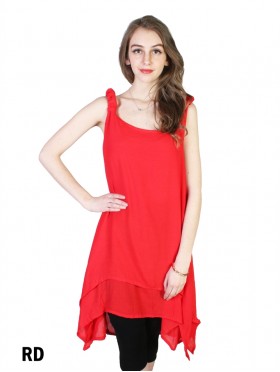 Double Layers Fashion Sleeveless Top
