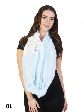 Loop Fashion Scarf With Lace