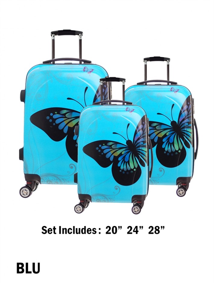 butterfly suitcase set