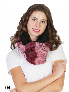 Leopard Print Plush Loop Scarf