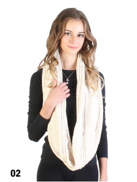 Super Soft Chenille Feeling Ribbed Loop Scarf