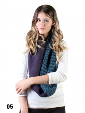 2 TONE KNIT LOOP SCARF