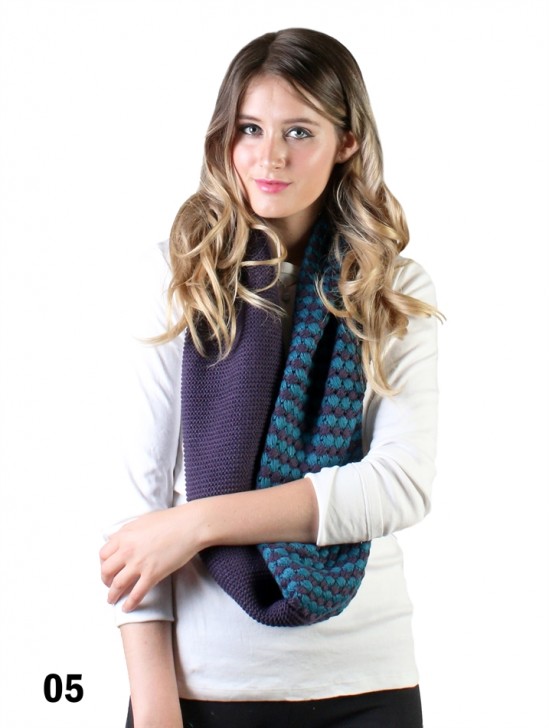 2 TONE KNIT LOOP SCARF