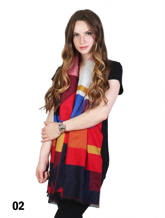 Multi Colour Block Scarf/Wrap