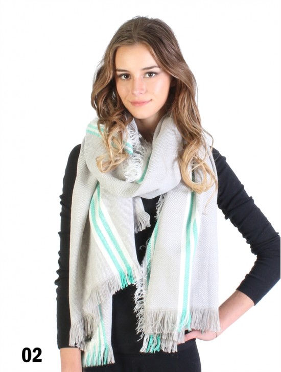 Border Fringe Scarf
