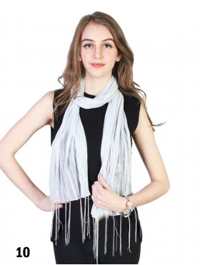 Butterfly Print Scarf W/ Fringe