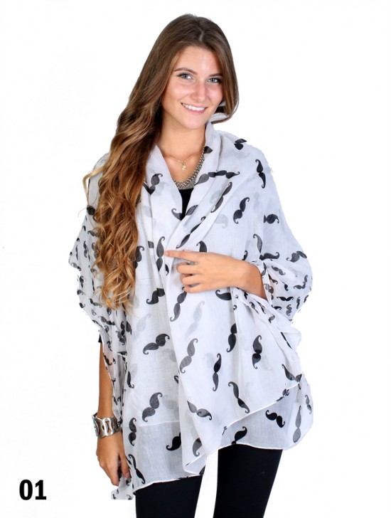 LINEN SCARF, MOUSTACHE