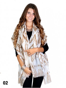 BRUSH STROKE CHEVRON SCARF