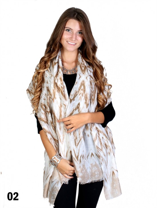 BRUSH STROKE CHEVRON SCARF