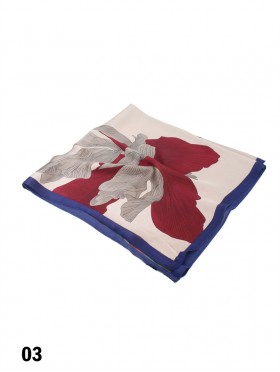 Irises Print Square Scarf