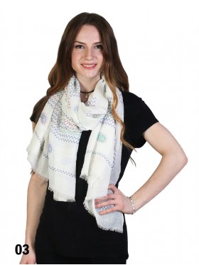Allover Anchor Wrinkle Scarf Fuschia