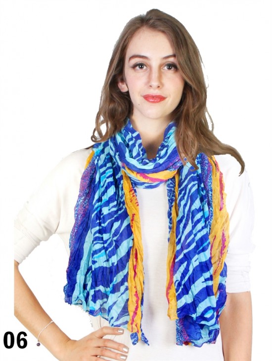 LINEN SCARF, TIGER PRINT SCSARF