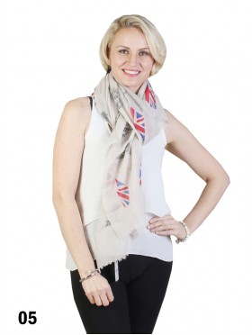 LONDON UNION JACK FRAYED SCARF