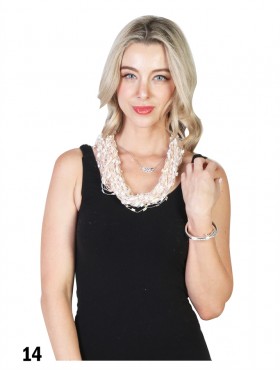 Magnetic Scarf Necklace W/ Confetti Popcorn