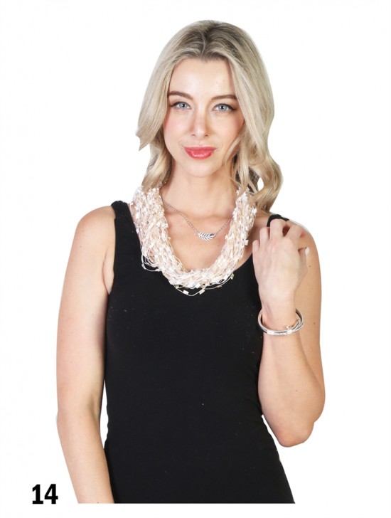 Magnetic Scarf Necklace W/ Confetti Popcorn